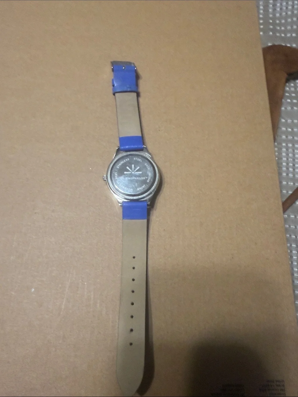 Blue Leather Strap Watch - Brand Unspecified